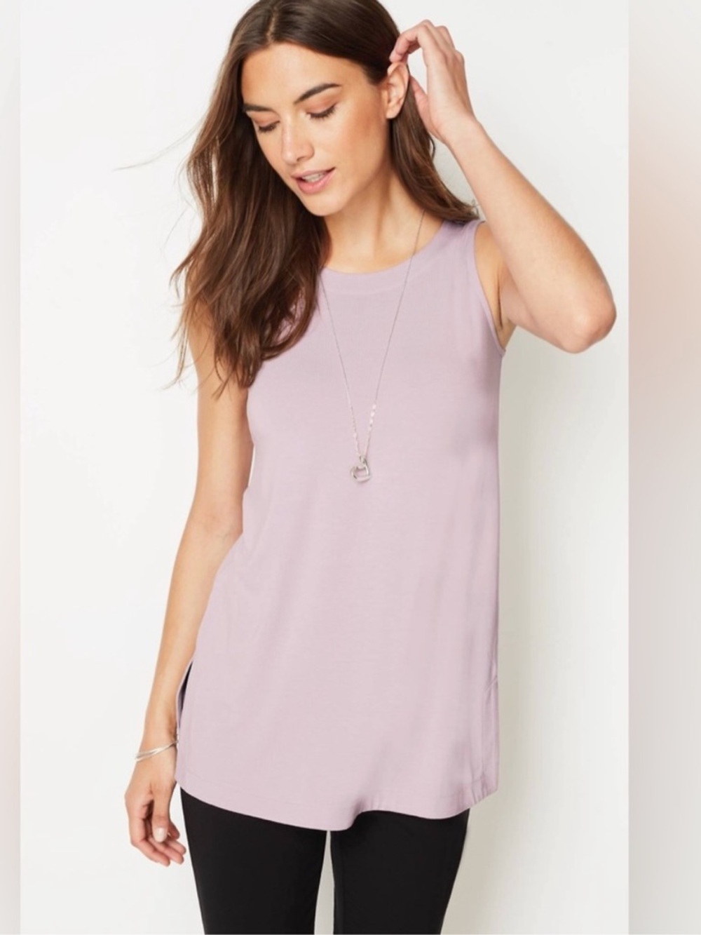 Wearever Collection lavender purple knit tank L